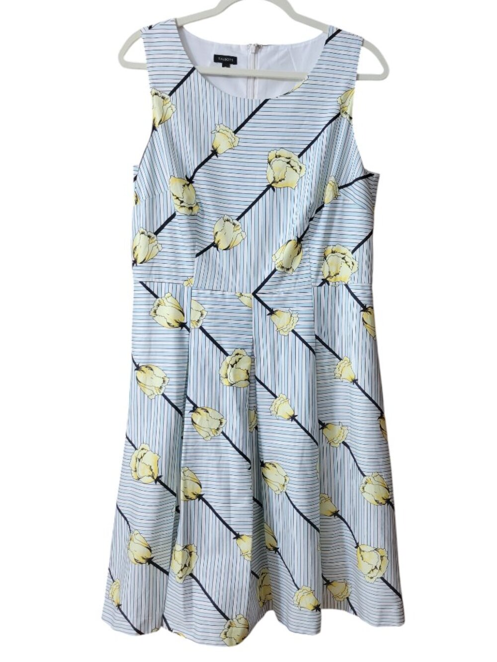 Talbots “Crisp Tulip” Sleeveless Fit & Flare Dress - Size 12